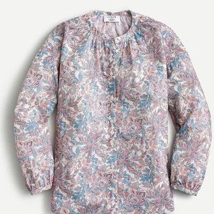 J. Crew Floral Button Down Shirt - Pink and Blue